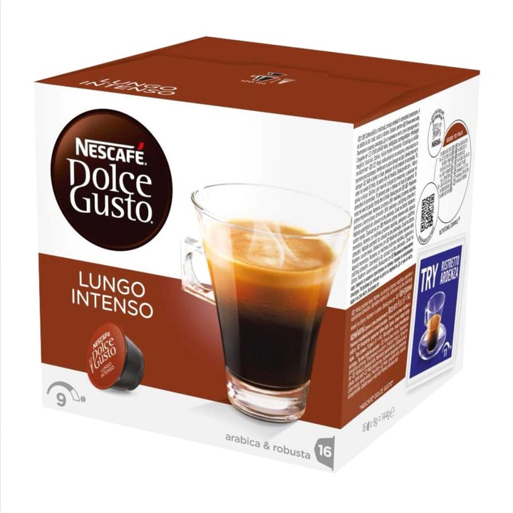 Capsule Dolce Gusto Caffe Lungo Intenso, 16 capsule, 144 gr