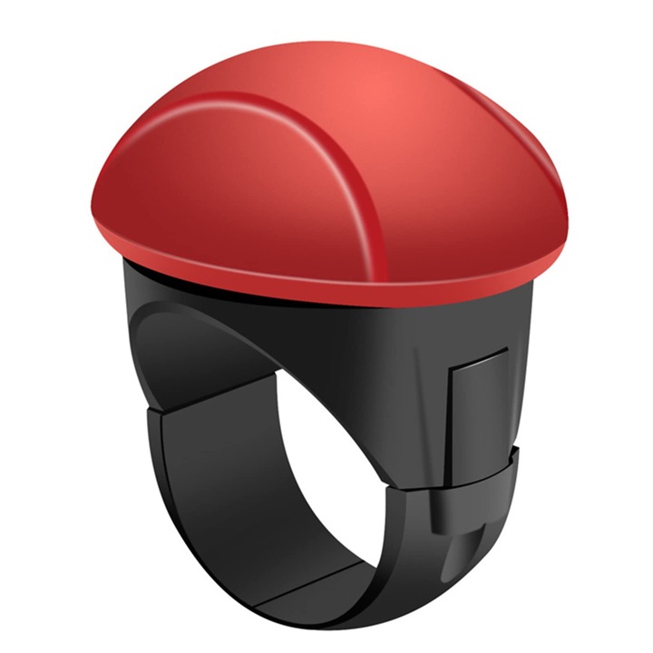 Капак за волан на автомобил, MorFansi, топка за въртене на 360°, 50x70 мм, ABS, червен