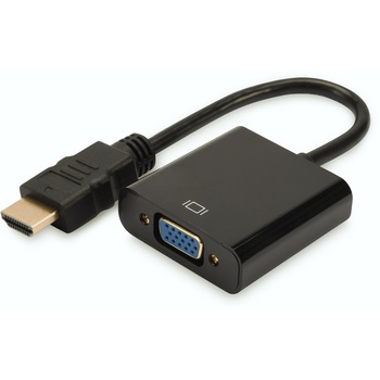 Convertor HDMI - VGA+audio, 10 cm, Digitus Convertor HDMI - VGA+audio, 10 cm, Digitus