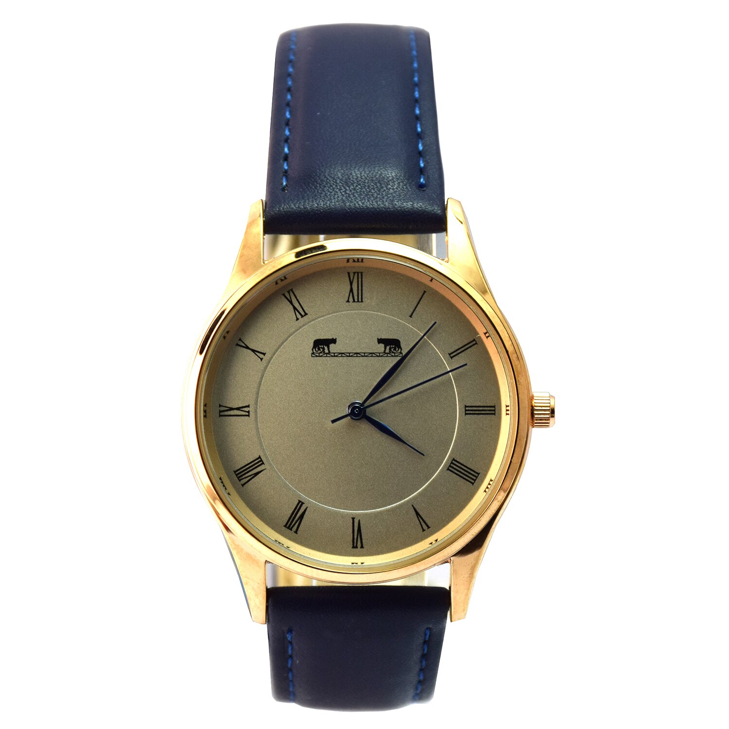 Ceas elegant de dama MATTEO FERARI, design italian, curea albastra