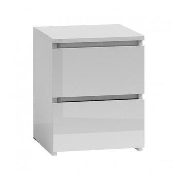 Noptiera TOP E SHOP, 2 sertare, PAL dublu, 52x40x40 cm, Alb Noptiera TOP E SHOP, 2 sertare, PAL dublu, 52x40x40 cm, Alb