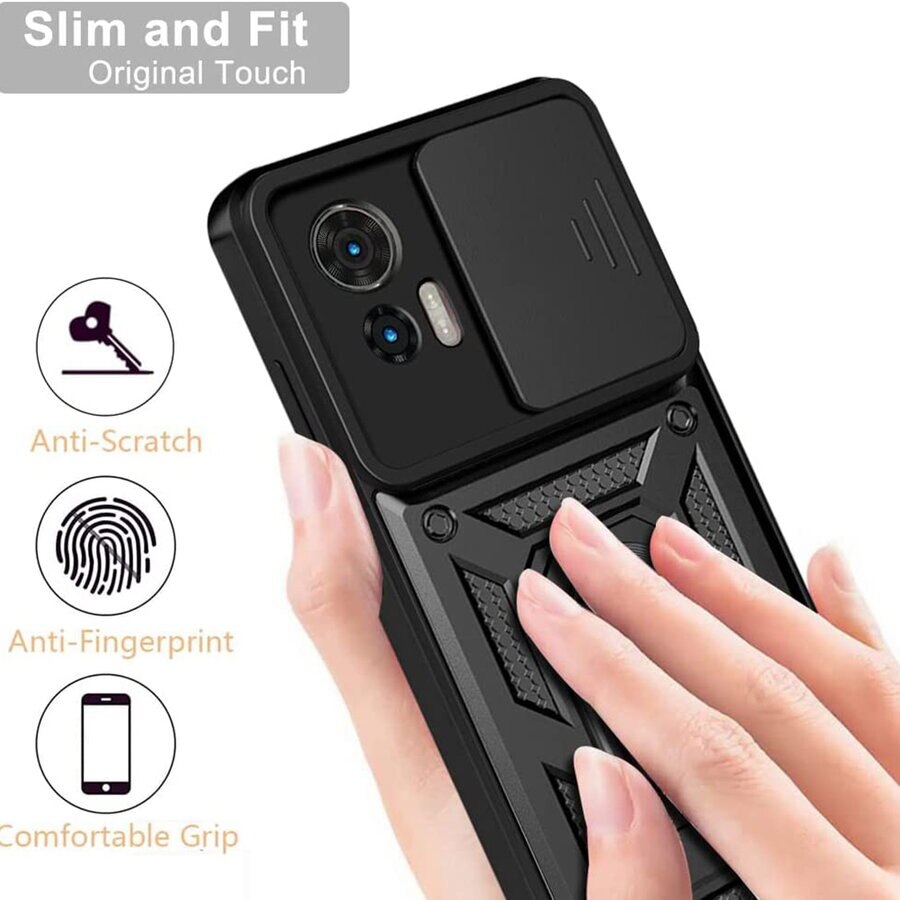 Husa Motorola Edge 30 Neo protectie camera Techsuit CamShield Series, negru