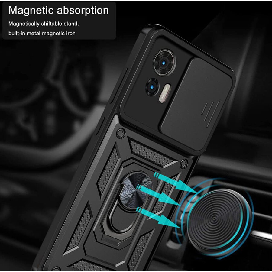 Husa Motorola Edge 30 Neo protectie camera Techsuit CamShield Series, negru