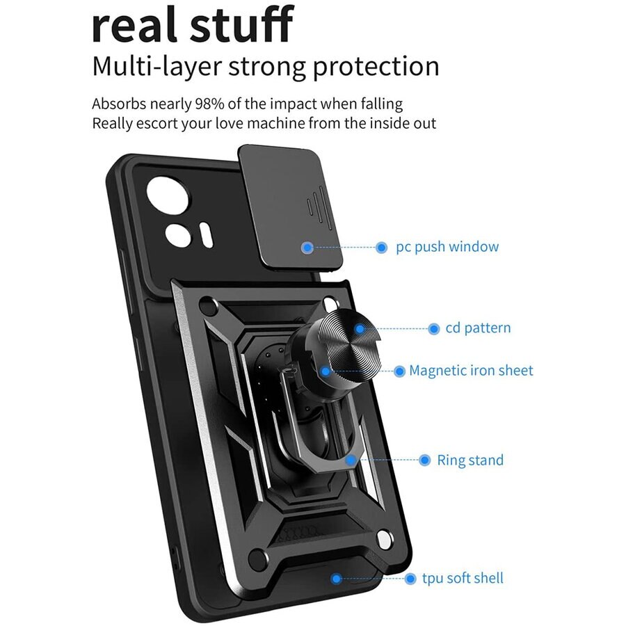 Husa Motorola Edge 30 Neo protectie camera Techsuit CamShield Series, negru