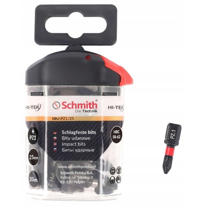 Biti de impact, Schmith, PZ2, 25mm, HI-TEK, 20 bucati