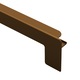 Set glaf exterior din aluminiu bronz inchis, latime 70 mm, lungime 1200 mm, include si capacele laterale realizate din aluminiu