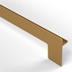 Set glaf exterior din aluminiu bronz deschis, latime 340 mm, lungime 800 mm, include si capacele laterale realizate din aluminiu