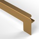Set glaf exterior din aluminiu bronz deschis, latime 340 mm, lungime 800 mm, include si capacele laterale realizate din aluminiu