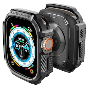 Husa pentru Apple Watch Ultra / Ultra 2 - Spigen Rugged Armor - Black