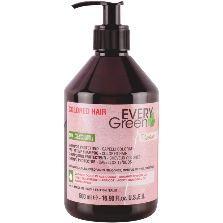 Sampon pentru par vopsit Every Green Protective, 500 ml