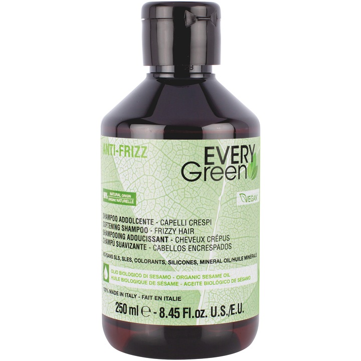 Sampon pentru par anti-frizz Every Green Softening, 250 ml