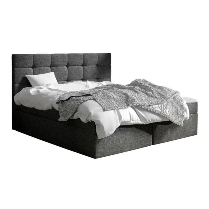 Kontinentális ágy Comfivo 196 (Szürke), 206x183x112cm