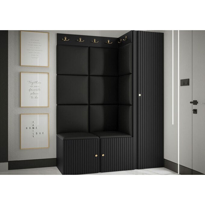 Előszoba garnitúra Hartford 385 (Fekete), 12.4x18.6x4.6cm - eMAG.hu