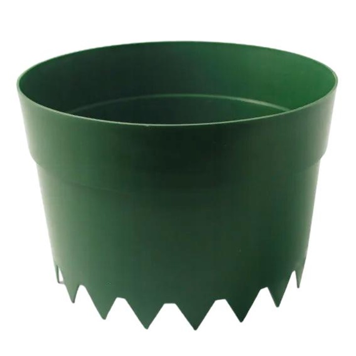 Set 5 ghivece de udare pentru plante, 13x20 cm, Verde