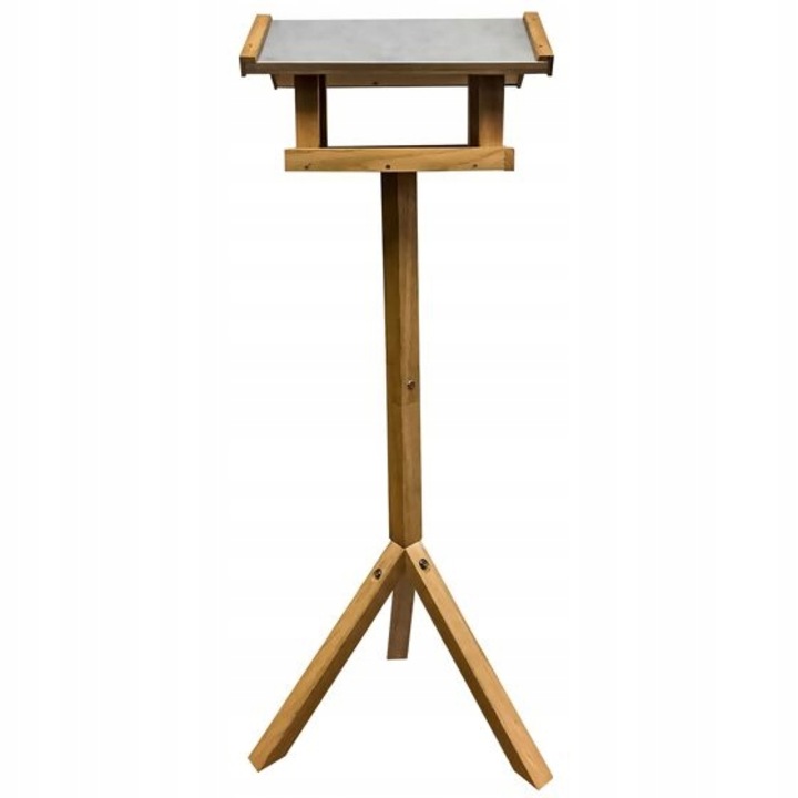 Hranitoare pentru pasari, Lemn, 58x58x110cm, Maro