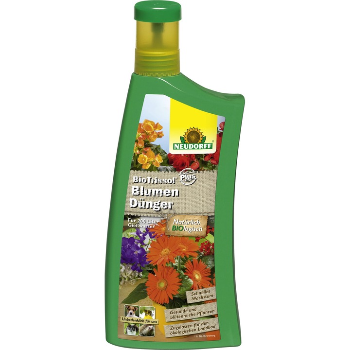 Ingrasamant lichid organic pentru flori, BioTrissol Plus, 1L
