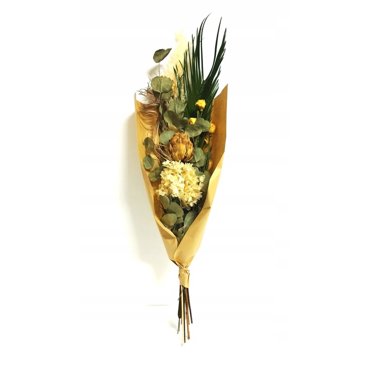 Buchet de flori uscate, 90 cm, Multicolor