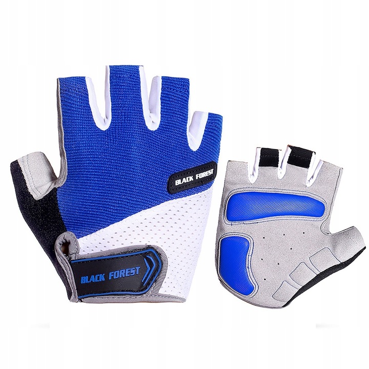 Manusi pentru sporturi in aer liber, Lycra, Albastru/Alb, L