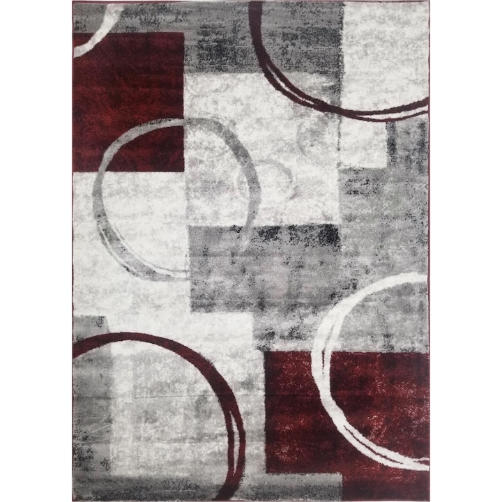 Tapadásmentes szőnyeg, polipropilén / kasmírutánzat, szürkésbarna, 100x200 cm