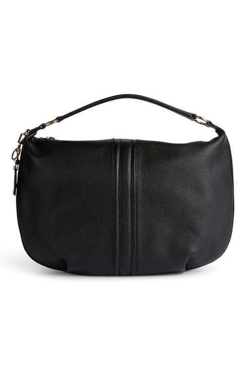 Geox, Geanta din piele cu bareta de umar Aurelyi, Negru