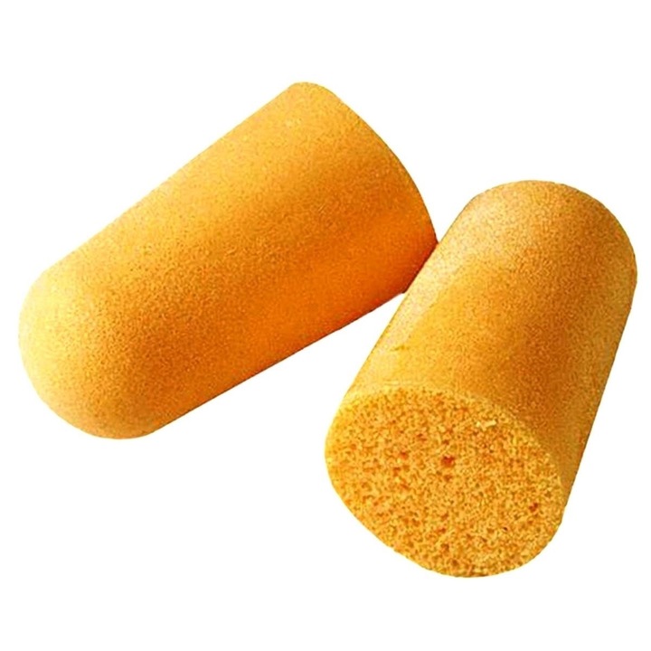 Dopuri de urechi, Zola®, reutilizabile, din spuma poliuretanica, portocalii