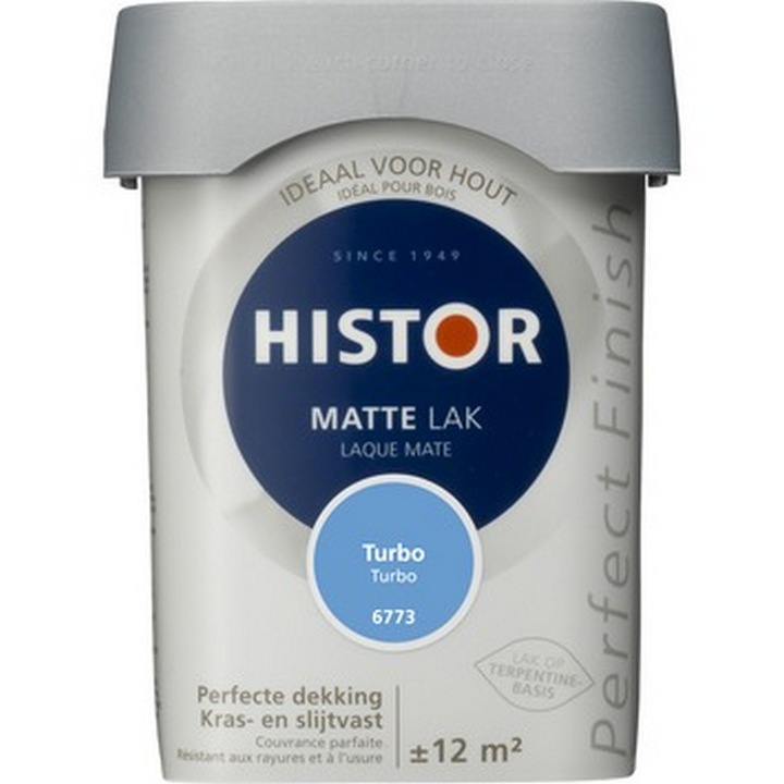 Lac colorat, Histor, pe baza de terebentina, Interior si exterior, bleumarin-6773, 750 ml