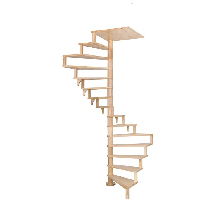 Scara Square Luxe de Interior Fag Ø 140 cm cu Palier