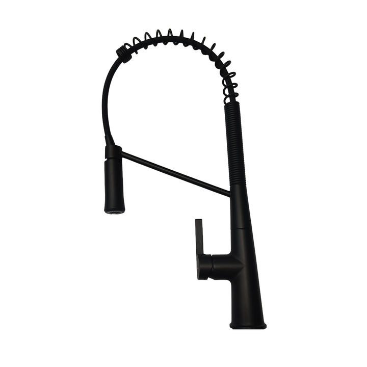 Konyhai csaptelep 569183PA fekete magas forgási kifolyóval