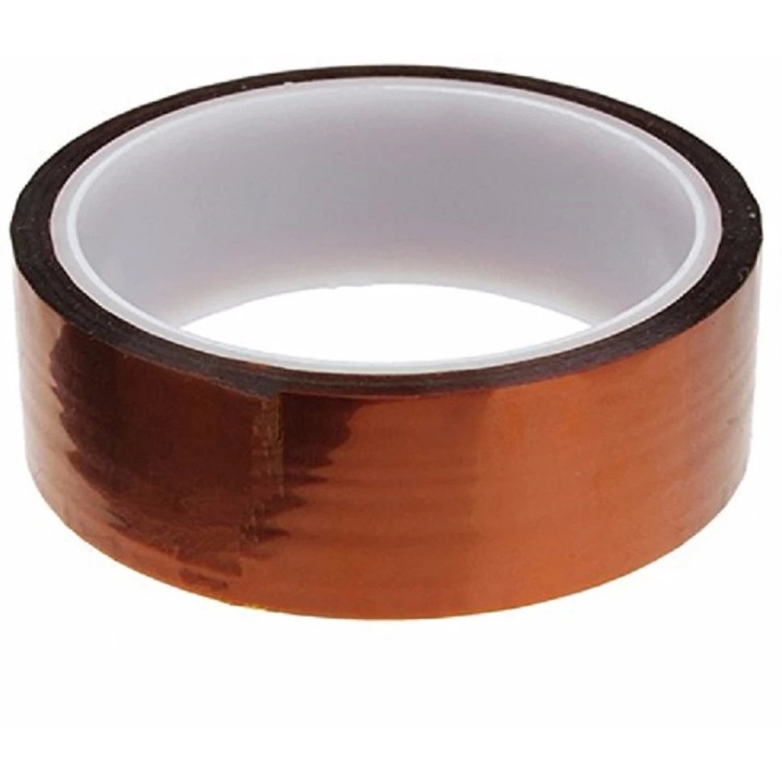 Folie adeziva rezistenta la temperaturi inalte tip Kapton Tape 30mm X 33M