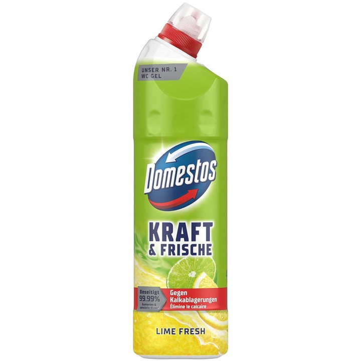 Dezinfectant toaleta Domestos Wc Gel Kraft & Frische Lime Fresh 750ml