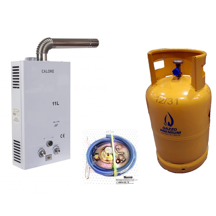 Kit Instant calore TF11 CSC, butelie 26 litri, regulator 1kg/h, furtun 2 m, cheie si coliere