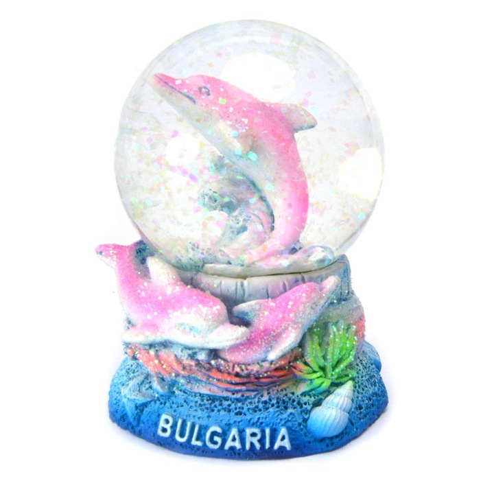 Papírnehezék Ahelos, Dolphin, Kerámia/üveg, 5 cm