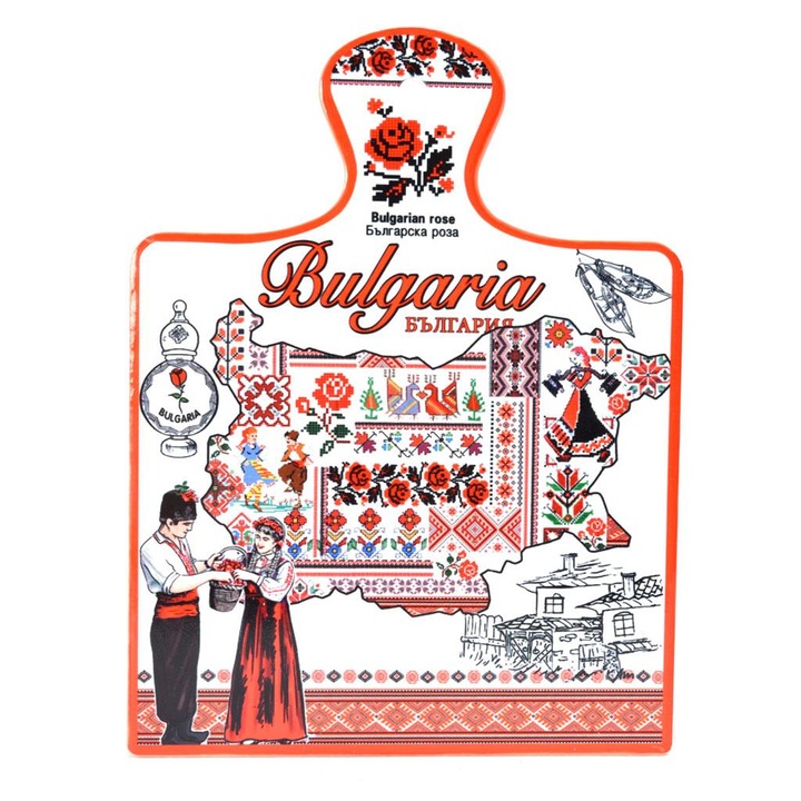 Ahelos szőnyeg, Deszka, Forró tálalás, Kerámia, 16x21 cm