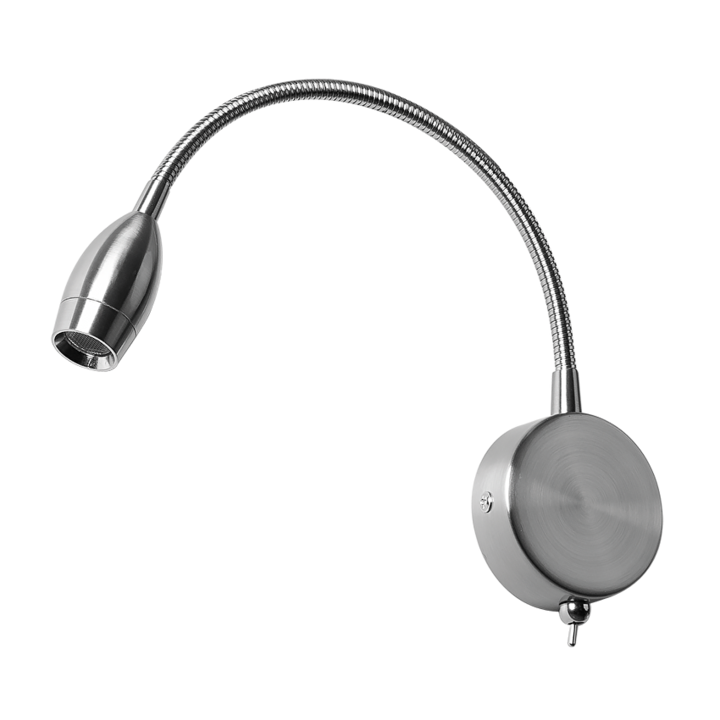 Lampa de perete flexibila LED, Nichel satinat, 3W, 4200K, 80 x 25 x 337 mm, Ultralux