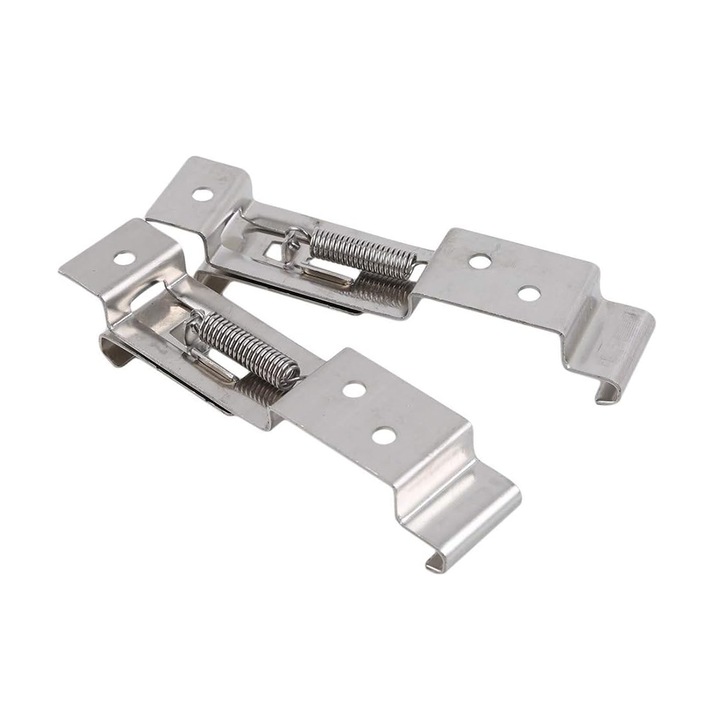 Set 2 suport numar inmatriculare auto, GOGOU®, Otel inoxidabil, Argintiu