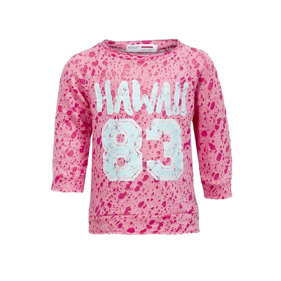 Bluza fete Minoti design burn-out roz