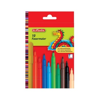 Set carioci Herlitz Green Line, 2 mm, diverse culori, 10 buc/set Set carioci Herlitz Green Line, 2 mm, diverse culori, 10 buc/set