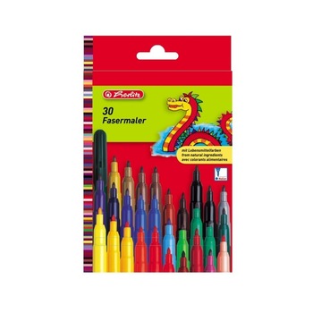 Set carioci Herlitz color, 2 mm, diverse culori, 30 buc/set Set carioci Herlitz color, 2 mm, diverse culori, 30 buc/set