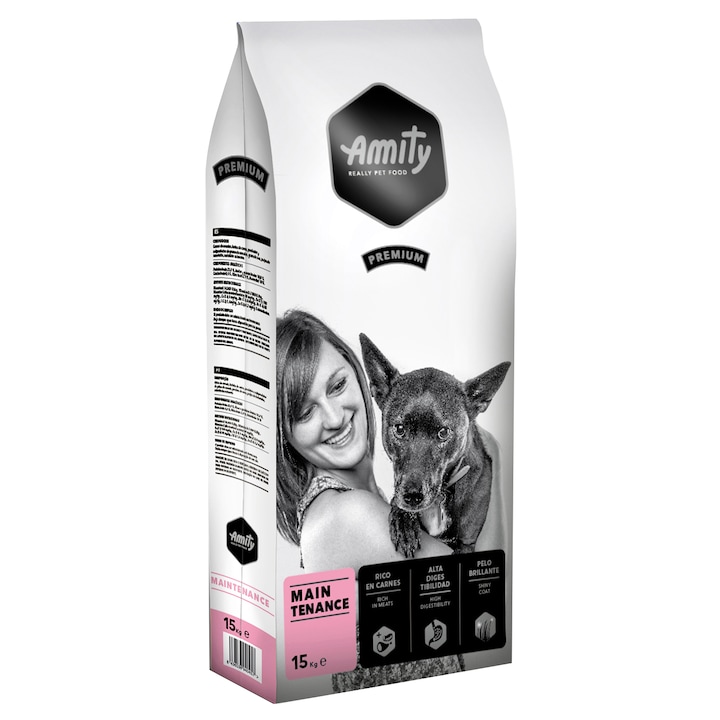 Hrana uscata pentru caini Amity Premium Maintenance, 15 kg