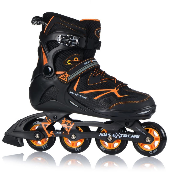Görkorcsolya, Nils Extreme, NA9022, Fekete/Narancssárga, Korcsolya, ABEC-9, PU, 42