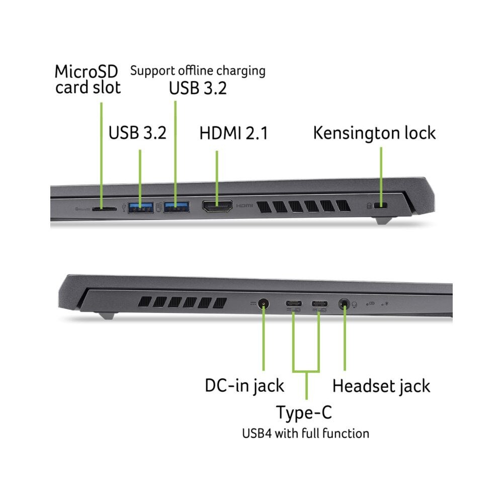 Лаптоп Acer Swift X SFX16-61G-R6A3 с AMD Ryzen 9 7940HS (4.0/5.2GHz ...