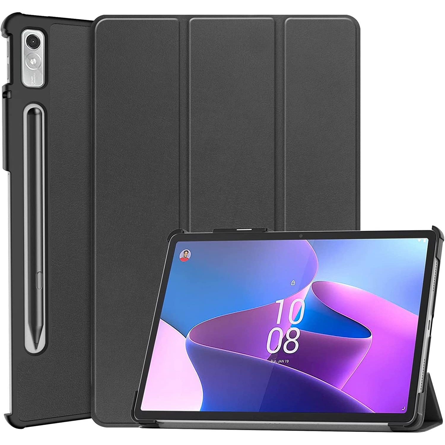 Husa pentru Lenovo Tab P11 Pro Gen 2 11.2 inch Slim functie sleep/wake-up, Aiyando, negru