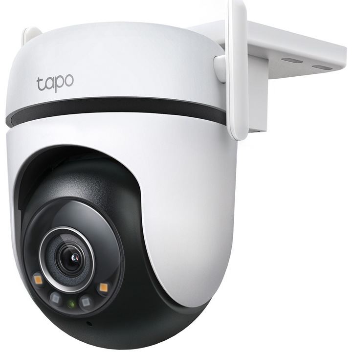 Intelligens térfigyelő kamera TP-Link Tapo C520WS kültéri panoráma/döntés 360 fok, 2K QHD felbontás, vezeték nélküli, Starlight Color Night Vision, IP66, kétirányú hang, Emberek, házi kedvencek és autók észlelése, Hangriasztó
