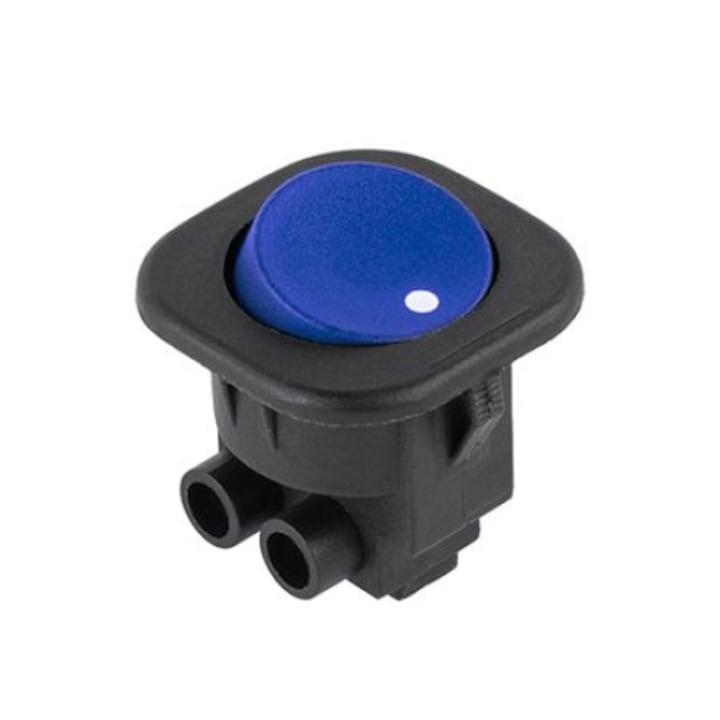 Intrerupator ingropat rotund, ON-OFF, 1 contact, RS101, borne cu surub, culoare negru-albastru, 3A-230 VAC