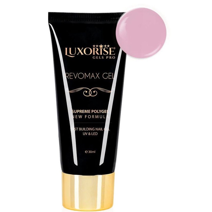 Polygel REVOMAX GEL LUXORISE Milky Pink, 30ml