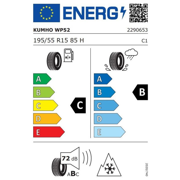 Anvelopa Iarna Kumho Wintercraft Wp52+ 195/55 R15 85 H
