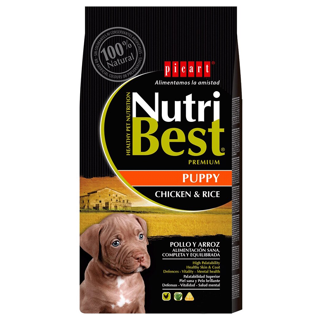 Hrana uscata pentru caini Nutribest Puppy, Pui si Orez, 3 kg