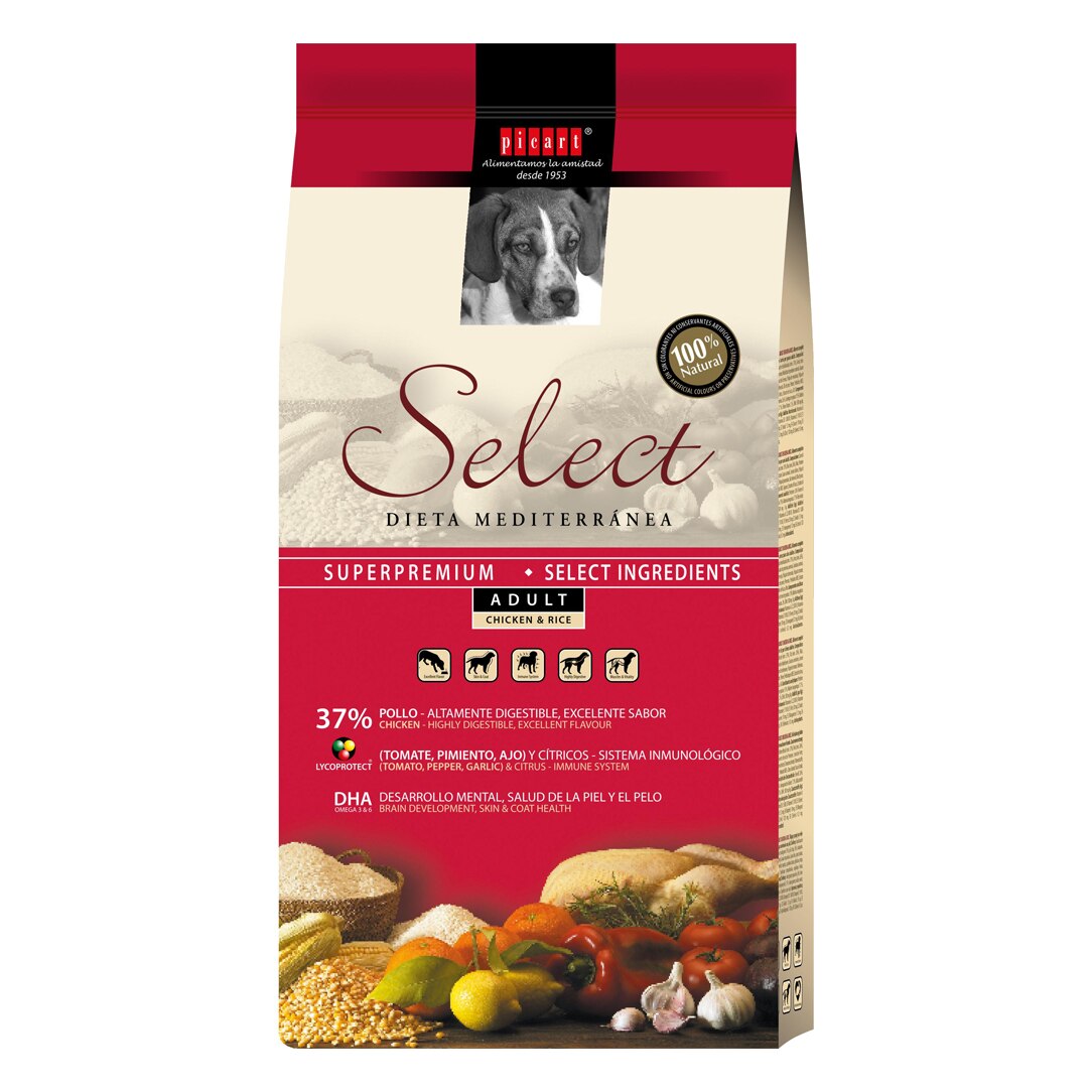 Hrana uscata pentru caini Select Adult Medium, Pui si Orez, 3 kg