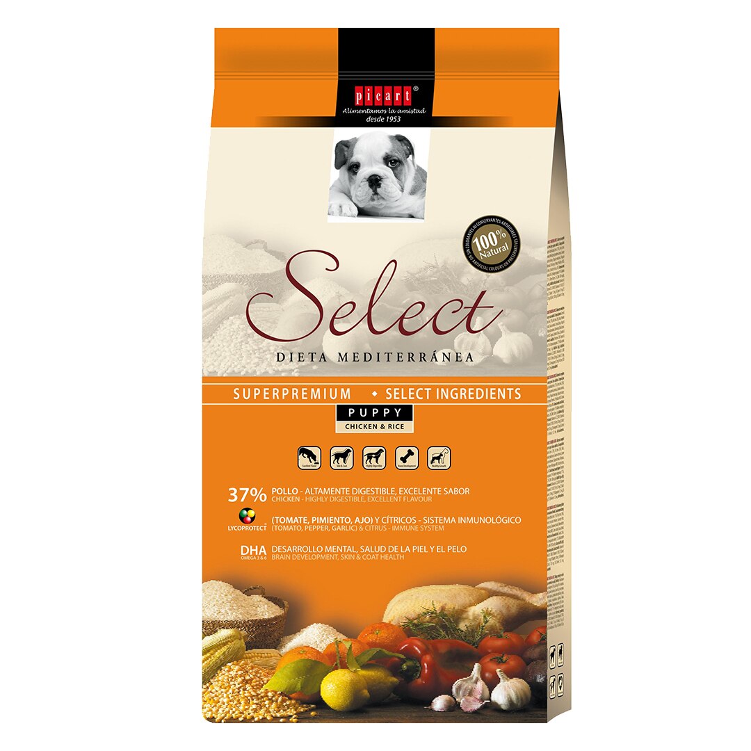 Hrana uscata pentru caini Select Puppy, Pui si Orez, 3 kg