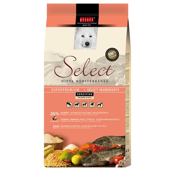 Hrana uscata pentru caini Select Sensitive, Somon si Orez, 3 kg Hrana uscata pentru caini Select Sensitive, Somon si Orez, 3 kg